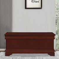 Traditional Style Wooden Cedar Chest, Brown - BM159219