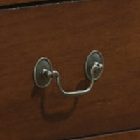 5 Drawer Wooden Chest with Metal Hardware, Cherry Brown - BM181935