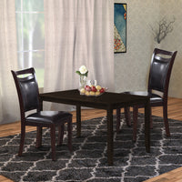 Retro Style Set Of Two Wooden Dining Chairs In Dark Brown - BM171517