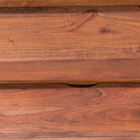 Modern Acacia Wood Dresser or Display Unit With Metal Base, Walnut Brown and Black - UPT-182996