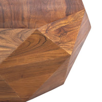 Bon 33 Inch Diamond Shape Acacia Wood Coffee Table With Smooth Top, Dark Brown - UPT-196015