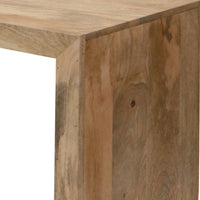 Keli 52 Inch Mango Wood Sideboard Console Table, Open Cube, 1 Shelf, Natural Brown- UPT-228692