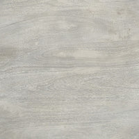 42 Inch Handcrafted Mango Wood Dining Table, Pedestal Base, Round Molded Top, Washed White, Gray - UPT-262414