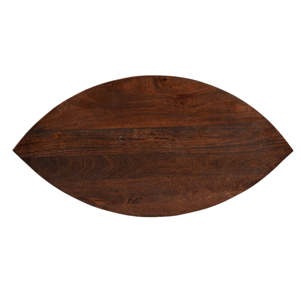 35 Inch 2 Piece Coffee Table with Black Iron Frame, 2 Tone Mango Wood Top In Natural Brown and Walnut -UPT-272894