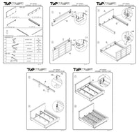 Bree Modern Rustic King Size Platform Bed, Brown Acacia & Mango Wood Frame, Angled Black Iron Legs - UPT-293422