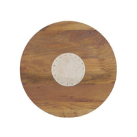 35 Inch Coffee Table, Walnut Finish Mango Wood Top, Handcrafted Rustic Iron Base - UPT-294092