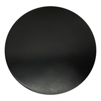 Zoe 30 Inch Round Coffee Table with Pedestal Base, Sleek Modern Silhouette, Matte Black Powder Coated Metal- UPT-295605