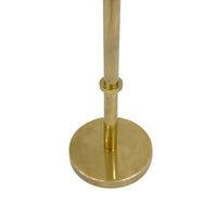 Ara 12 Inch Side End Table, Vintage Sleek Pillar Base, Round Tray Top, Oxidized Antique Brass - UPT-297049