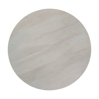 Tomas 32 Inch Coffee Table, Mango Wood Drum Top, Classic Washed White - UPT-299125