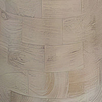 Joana Side End Table, Sandblasted Distressed White Mango Wood, 17 Inch Round Top - UPT-310274
