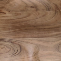 Tisa 24 Inch Backless Counter Height Stool, Handcrafted Saddle Seat in Natural Brown Acacia Wood - UPT-314298