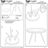Urban Chic Coffee Table 30 Inch Round Tray Top, Handcrafted Washed White Mango Wood - UPT-317655