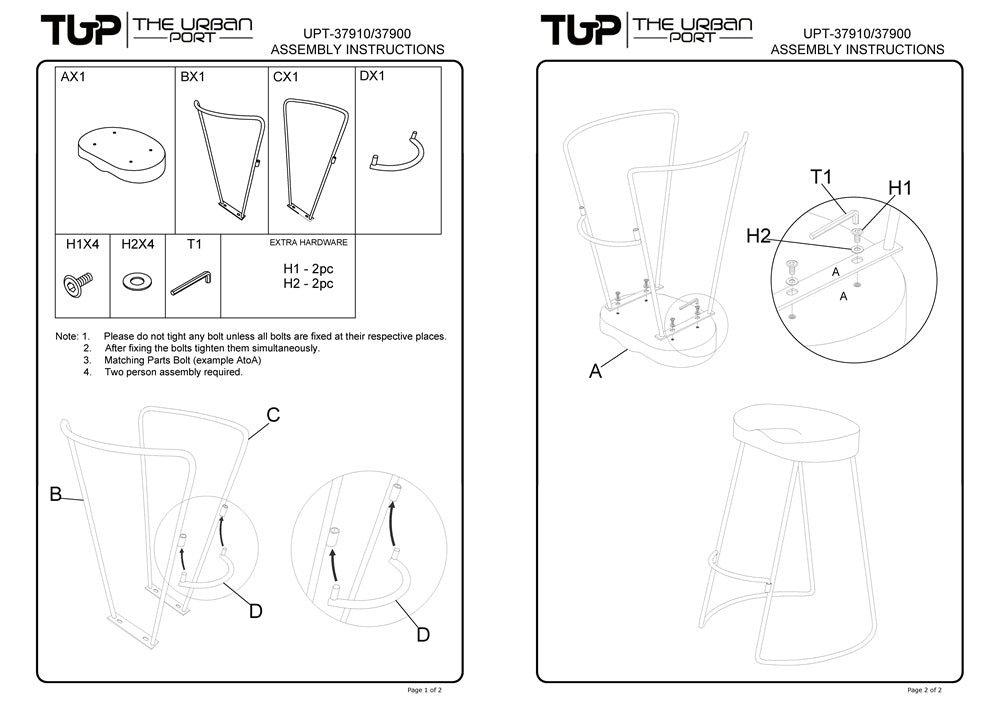 Ela 24 Inch Counter Height Stool, Mango Wood Saddle Seat, Iron Frame, Brown and Black - UPT-37910