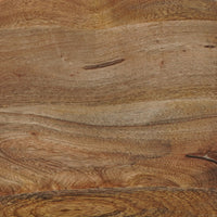 Ela 24 Inch Counter Height Stool, Mango Wood Saddle Seat, Iron Frame, Brown and Black - UPT-37910