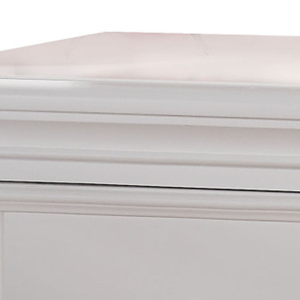 2 Drawer Wooden Nightstand with Metal Knobs, White - BM186039