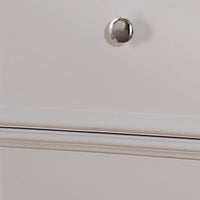 2 Drawer Wooden Nightstand with Metal Knobs, White - BM186039