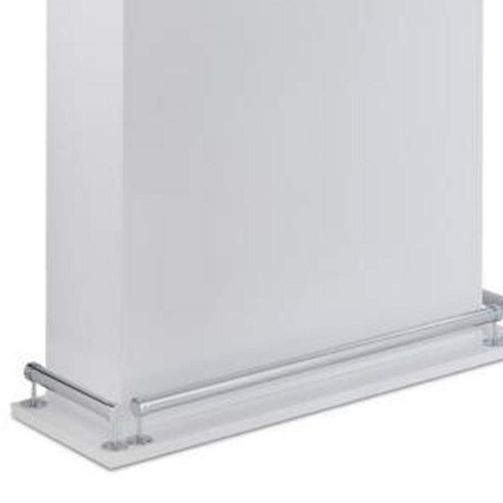 41 Inch Rectangular Wooden Bar Table with Storage, White - BM157252