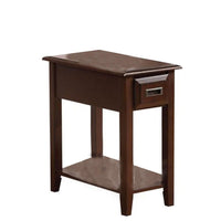 23" Rectangular Wooden Side Table with 1 Drawer, Brown - BM157271