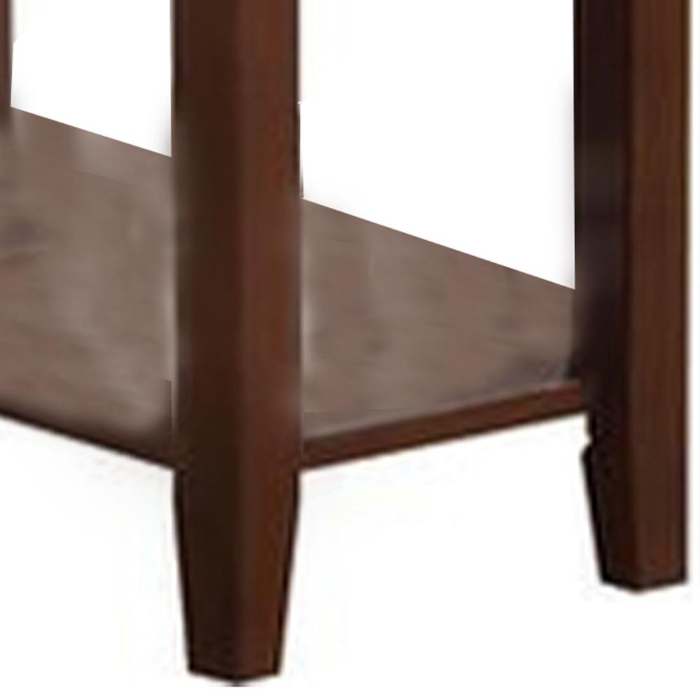 23" Rectangular Wooden Side Table with 1 Drawer, Brown - BM157271