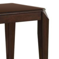 22.5 Inch Wood End Table with Beveled Tapered Legs, Brown - BM186266
