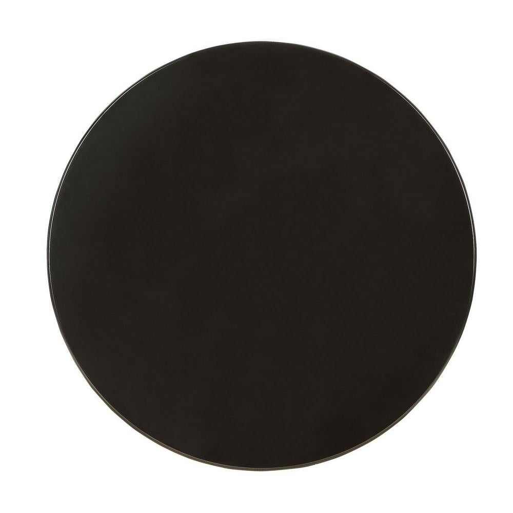 22 Inch Round Wooden Side Table with Turned Base, Black - BM157293