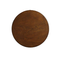 1 Drawer Round Shape Wooden End Table with Cabriole Legs, Walnut Brown - BM154575