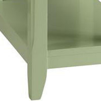 23" Rectangular Wooden Side Table with 1 Drawer, Green - BM157303