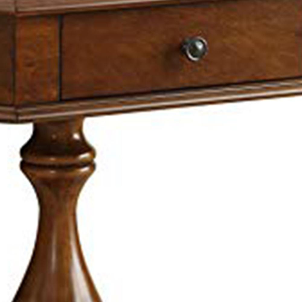 31 Inch Chess Game Table With Clipped Corners, Brown - BM157305