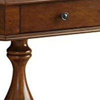31 Inch Chess Game Table With Clipped Corners, Brown - BM157305