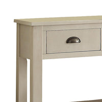 Wooden Console Table with 4 Drawers and 2 Shelves, Cream - BM154264