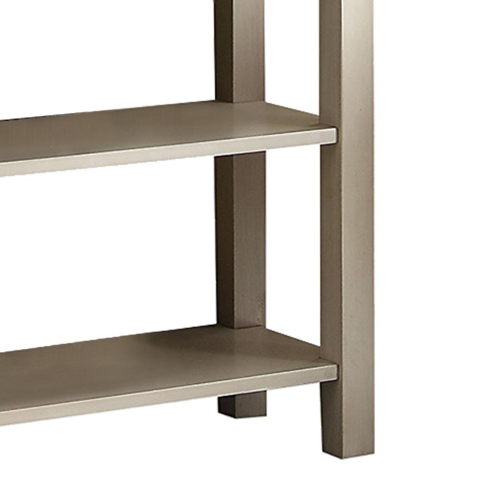 Wooden Console Table with 4 Drawers and 2 Shelves, Cream - BM154264