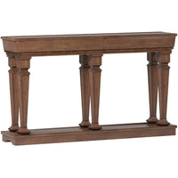 BM186298 Wooden Console Table with One Bottom Shelf, Oak Brown
