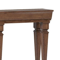 BM186298 Wooden Console Table with One Bottom Shelf, Oak Brown