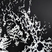 32'' Leopard Design Wall Decor with Faux Crystal Inlay, Silver - BM184757