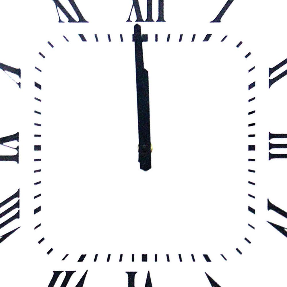 Mirrored Wall Clock with Faux Rhinestones Inlay, White - BM184773