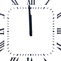 Mirrored Wall Clock with Faux Rhinestones Inlay, White - BM184773