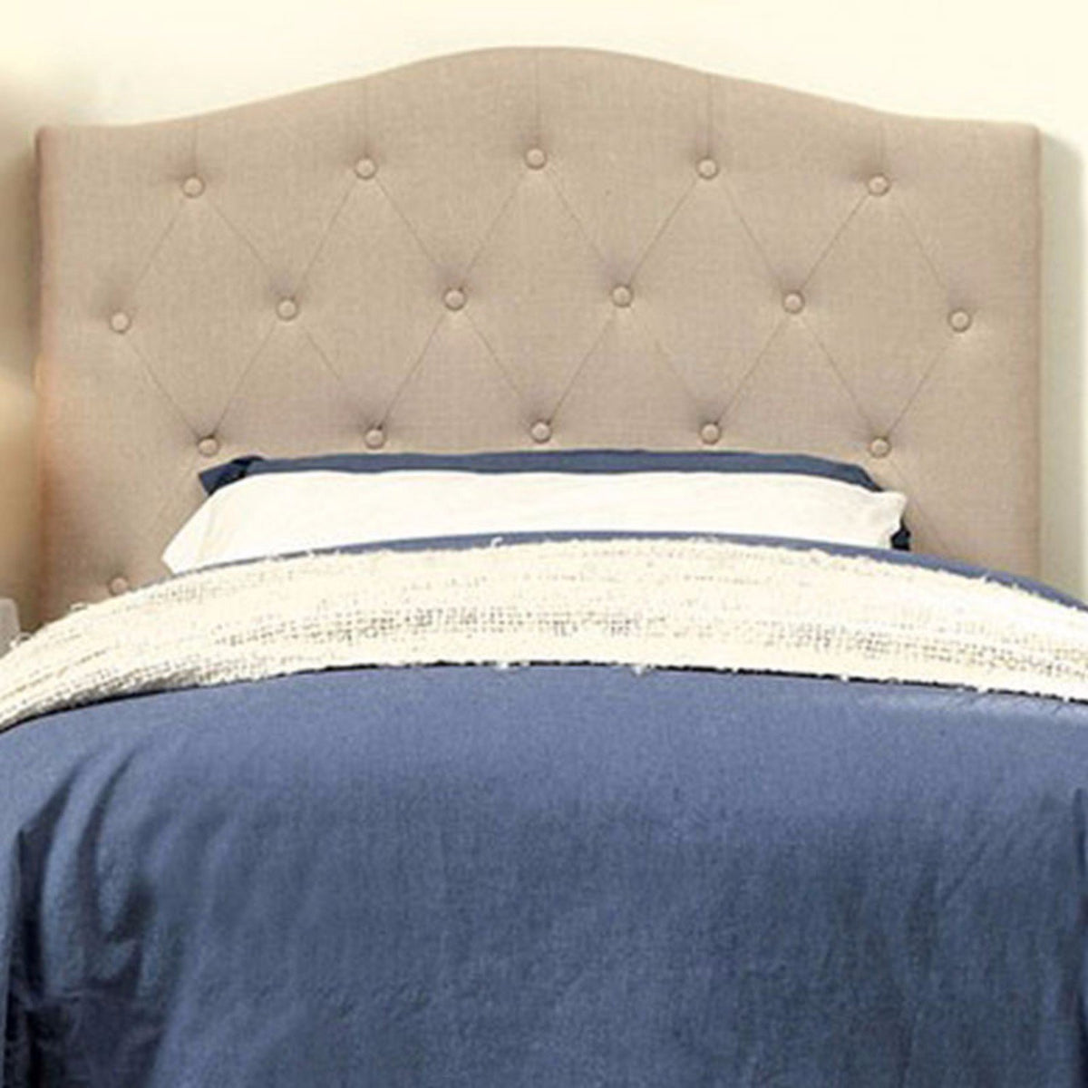 BM122796 Alipaz Contemporary Twin Size Headboard, Ivory