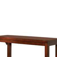 Transitional Rectangular Wooden Sofa Table with Bottom Shelf, Cherry Brown - BM122891
