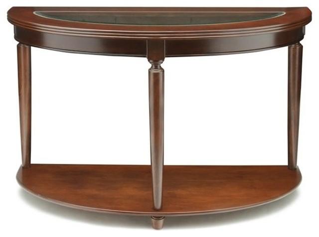 BM122922 Granvia Traditional Sofa Table, Dark Cherry