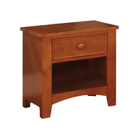 BM122964 Omnus Wood Night Stand, Oak Finish