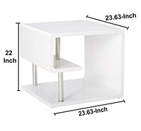 BM123079 Ninove I Contemporary Style End Table, White