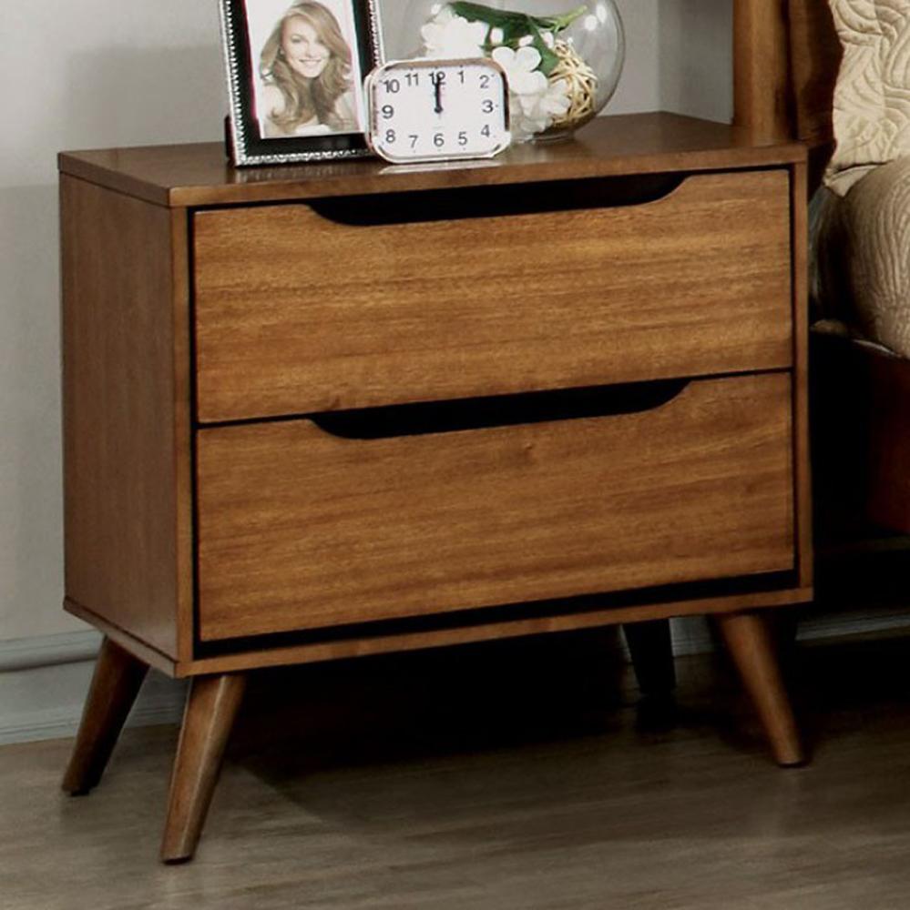 Lennart Mid-Century Modern Nightstand, Light Oak - BM123111