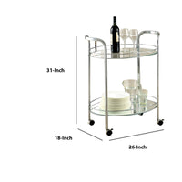 Loule Contemporary Serving Cart In Chrome Finish BM123211