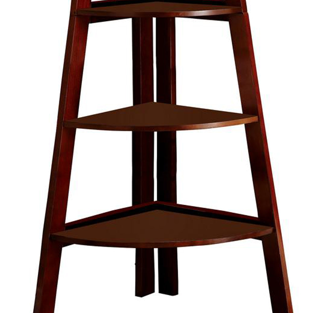 Lyss Contemporary Ladder Shelf In Cherry Finish - BM123273