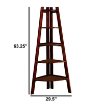 Lyss Contemporary Ladder Shelf In Cherry Finish - BM123273