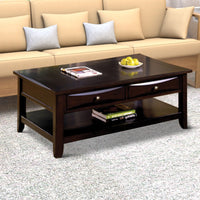 BM123286 Baldwin Coffee Table Contemporary Style, Expresso Brown Finish