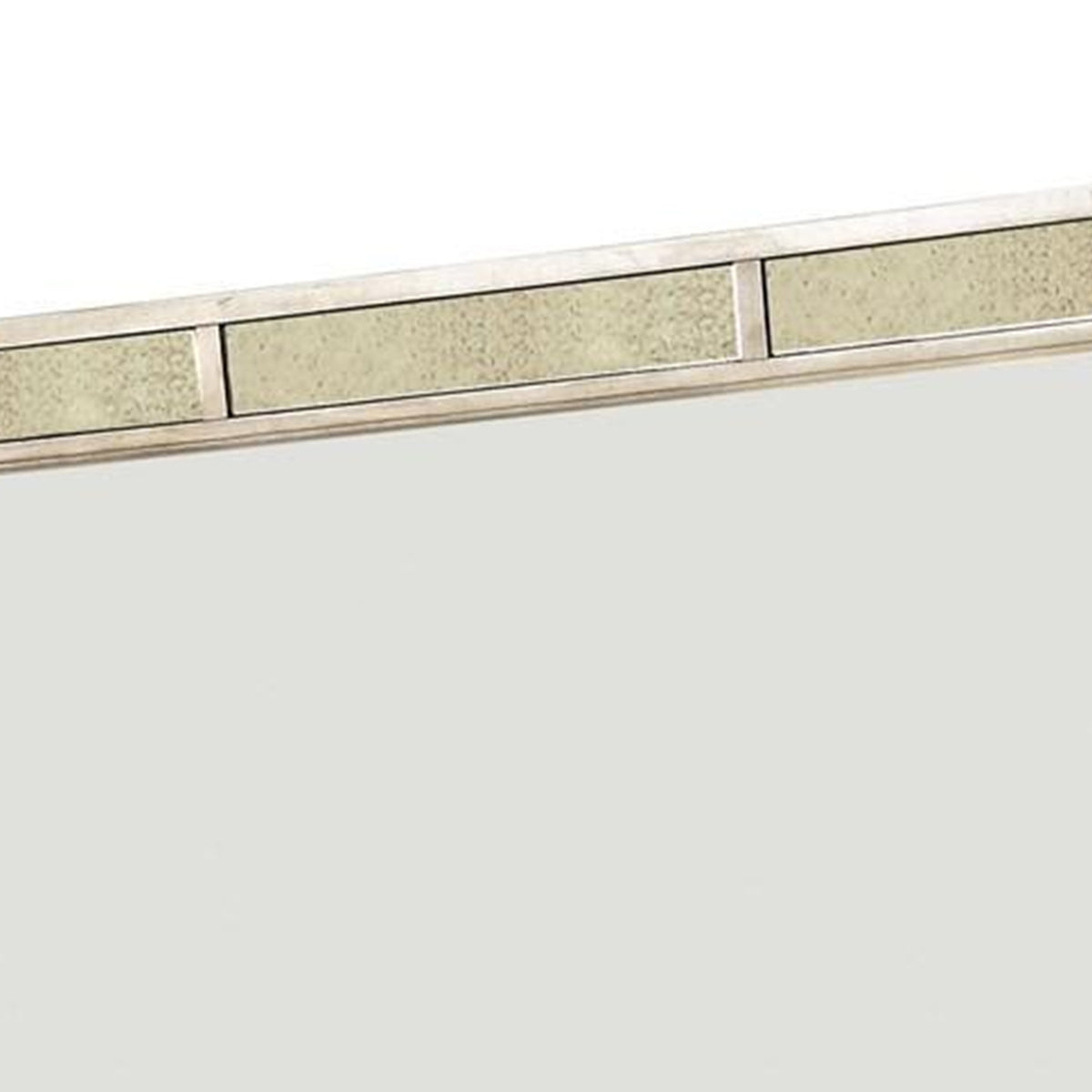 Loraine Modern Victorian Style Mirror , Silver - BM123685