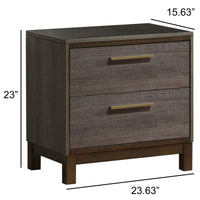 Manvel Contemporary Style Night Stand, Antique Gray - BM123878