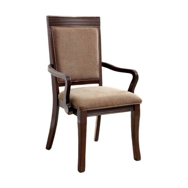 BM131311 Woodmont Contemporary Arm Chair, Walnut Finish, Set Of 2
