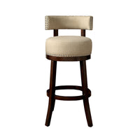 BM131355 Lynsey Contemporary 24"Barstool Withlinen Cushion, Set Of 2